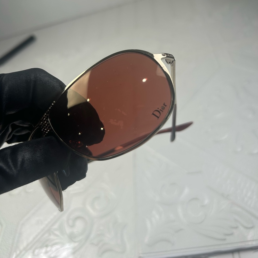Christian Dior Vintage Aviator Sunglasses with Brown Gradient Lenses Women’s - Picture 5 of 11
